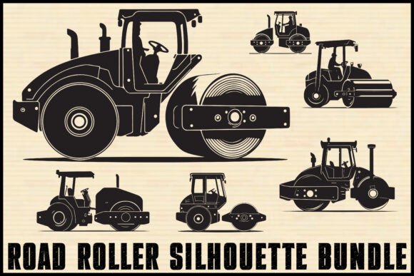 Download Road Roller Silhouette Bundle - Premium Resources