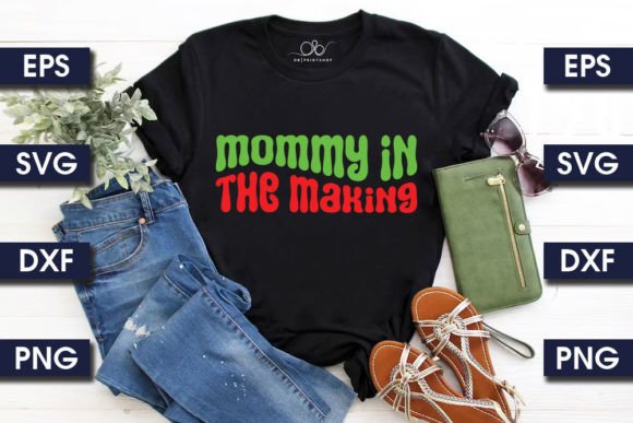 Download Retro Pregnancy  SVG  Design,  Mommy in - Premium Bundle