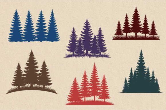 Download Colorful Pine Tree Forest SVG Bundle - Premium Resources